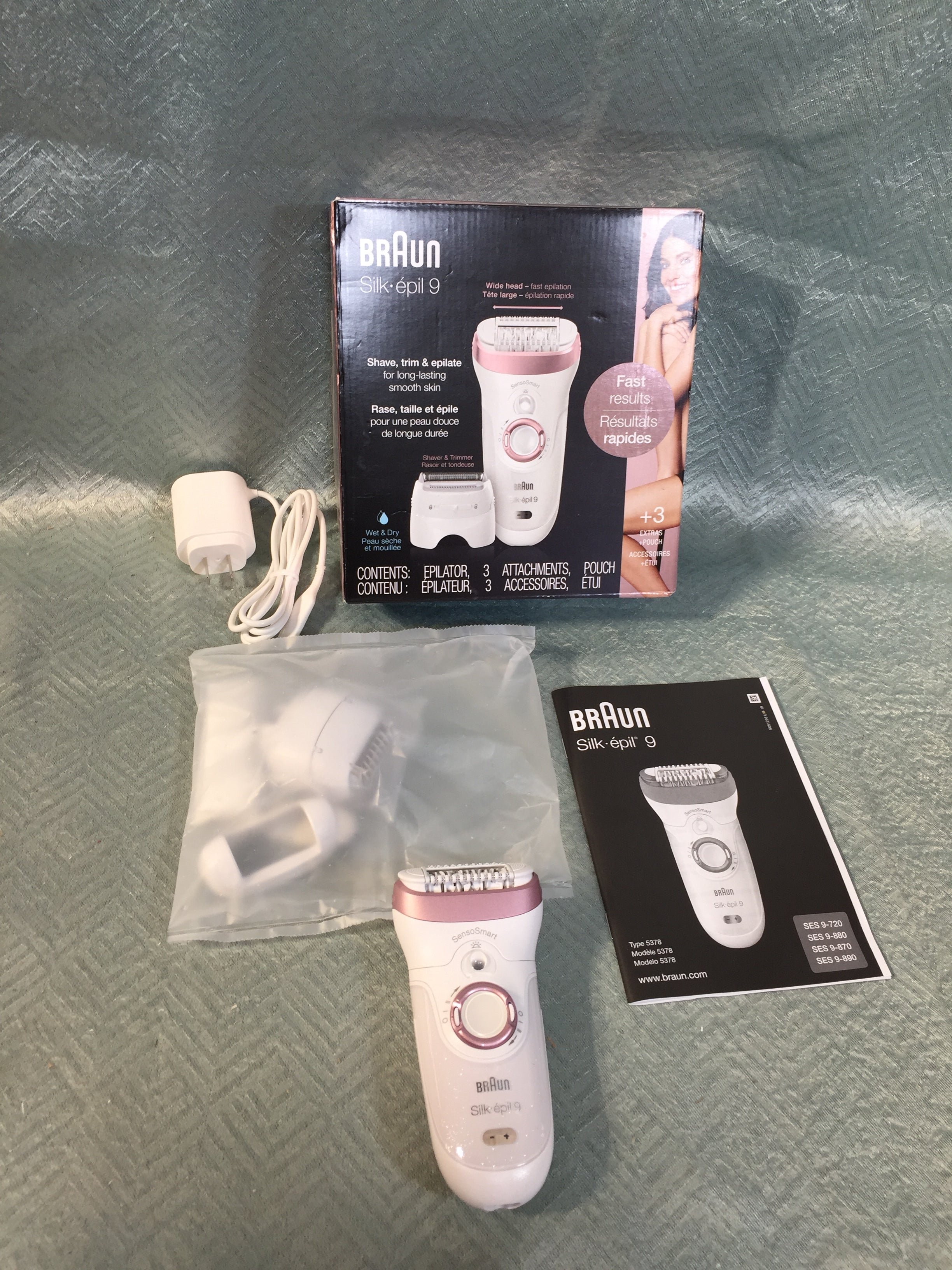 Braun Epilator Silk-épil 9 9-720, Hair Removal for Women, Wet & Dry, Cordless (7578189857006)